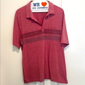 Travis Mathew Red Polo Shirt with Classic Collar